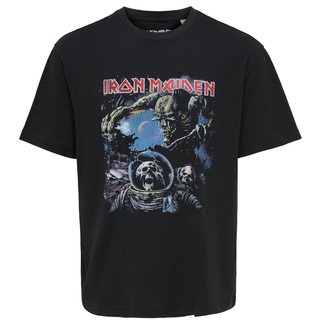 O&S Crna Muška Majica IRON MAIDEN ASTRONAUT